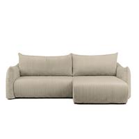 ECKSOFA Mailand Mit Schlaffunktion - Taupe, Holzwerkstoff/Textil (260/154cm) - Fun Möbel