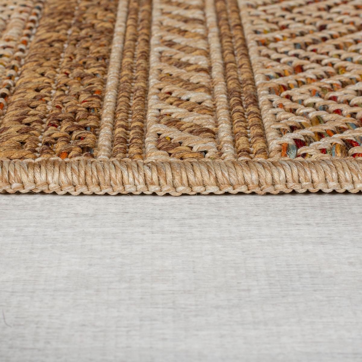 OUTDOORTEPPICH Waschbar CLYST, im Boho-Stil, Ocker, 120 x 170 cm - Braun, Textil (170/120cm) - KADIMA DESIGN