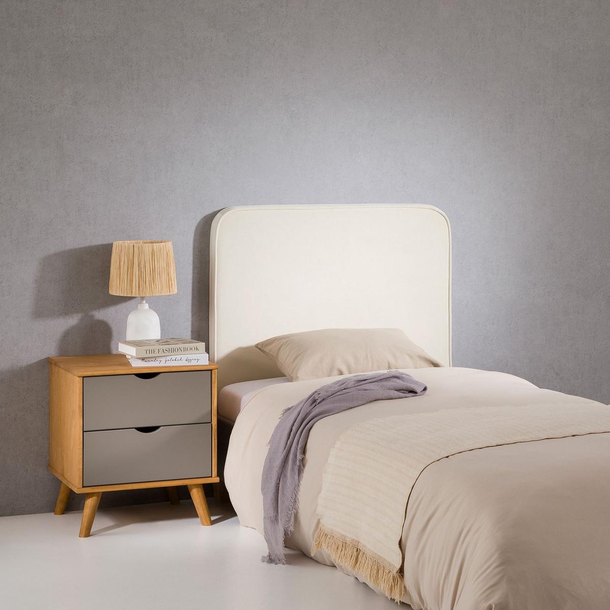 KOPFTEIL LUNAR 90x190 cm cremeweiß - Creme, Textil (90/68/6cm) - IDIMEX