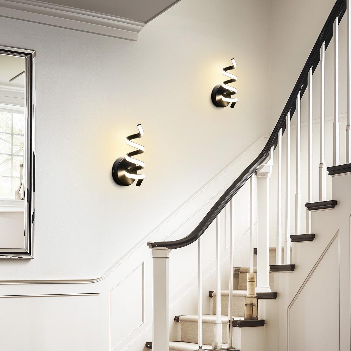 LED - WANDLEUCHTE Seethos 12.0/11.0/26.0 cm - Schwarz, Metall (12/11/26cm) - ZMH