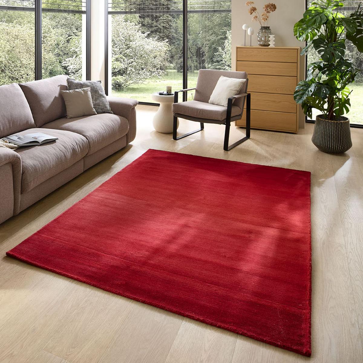 TUFTTEPPICH Wool Comfort 190x290 cm - Rot, Textil (190/290cm) - THEKO