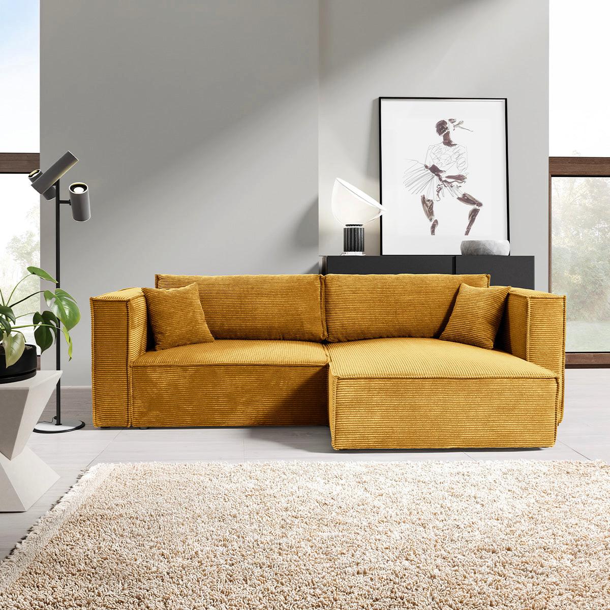 SOFA Jimmy 3 Sitzplätze Gelb - Gelb, Holz (245/77/148cm) - Petits-meubles