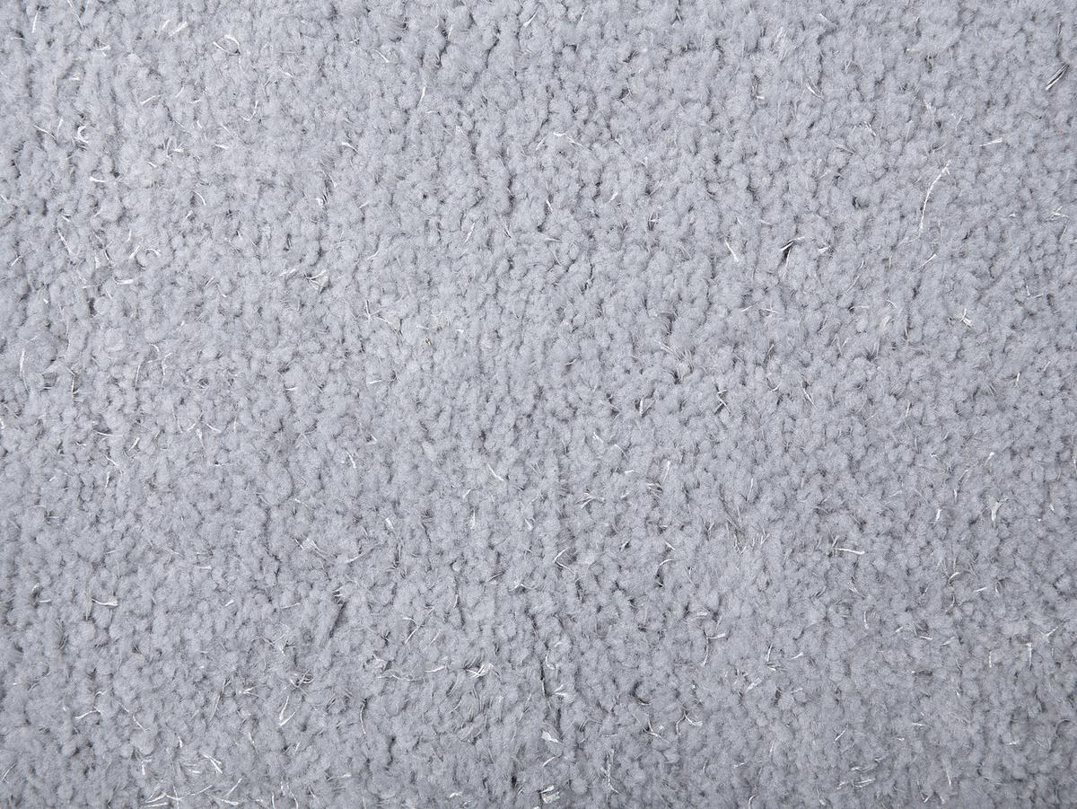 SHAGGY-TEPPICH Demre 140/140 cm - Grau, Kunststoff (140/140cm) - Beliani