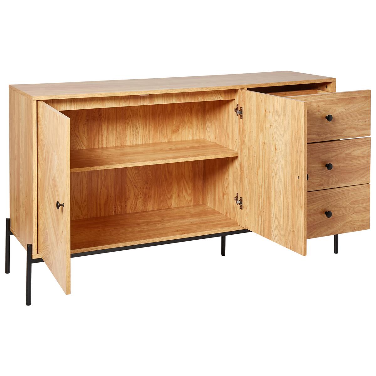 SIDEBOARD mit 2 Türen Braun Arizona - Braun, Holzwerkstoff (140/80/40cm) - Beliani