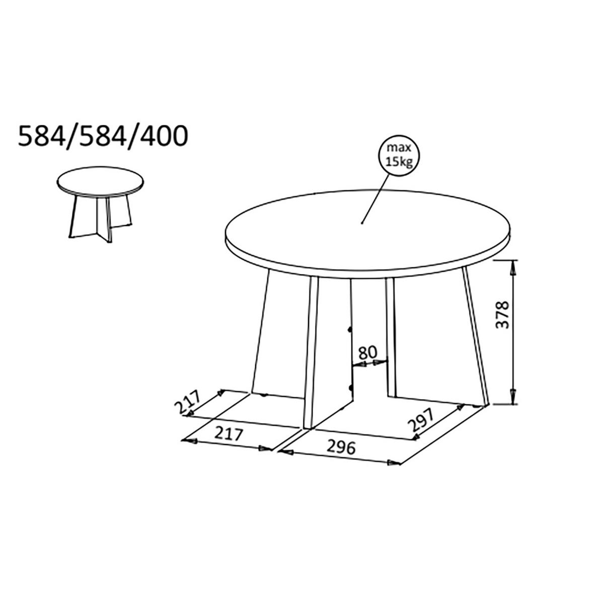 COUCHTISCH Aurora 58 cm, rund Wohnzimmertisch mit modernem Design, Nussbaum - Nussbaumfarben, Holzwerkstoff (58/58/40cm) - Beautysofa