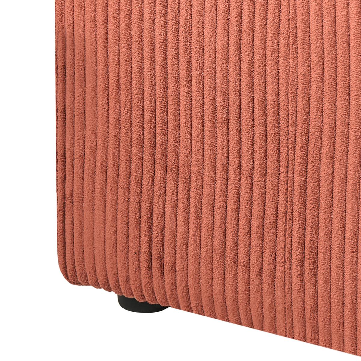 OTTOMANE Cord Goldbraun Lemvig - Goldfarben, Textil (83/41/83cm) - Beliani