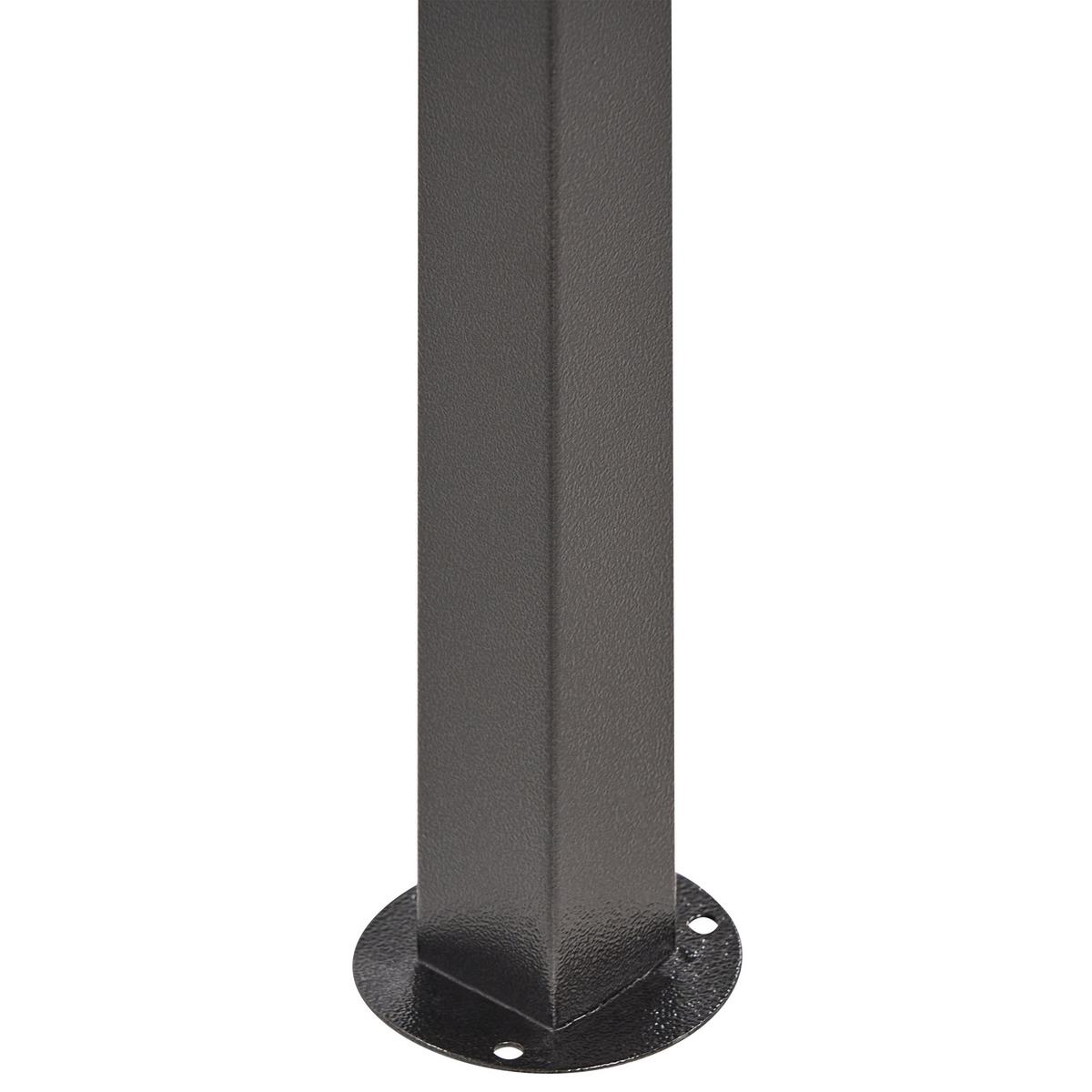 PAVILLON Stahl dunkelgrün 240/148 cm Naro - Schwarz/Grün, Metall (240/245/148cm) - Beliani