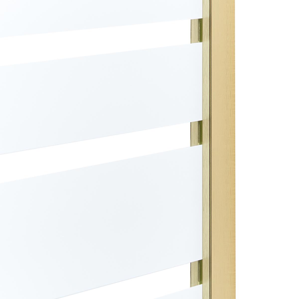 BADEWANNENAUFSATZ 140/100 cm Gold Tuapi - Transparent/Goldfarben, Glas (100/140cm) - Beliani
