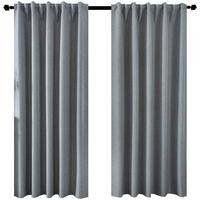 VORHANG 2ER SET BOSTON DARK HxB 175x140 cm Grau - Grau, Textil (140/175cm) - Gardinenbox