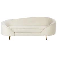 SOFA 3-Sitzer Beige Savar - Beige, Textil (183/75/85cm) - Beliani