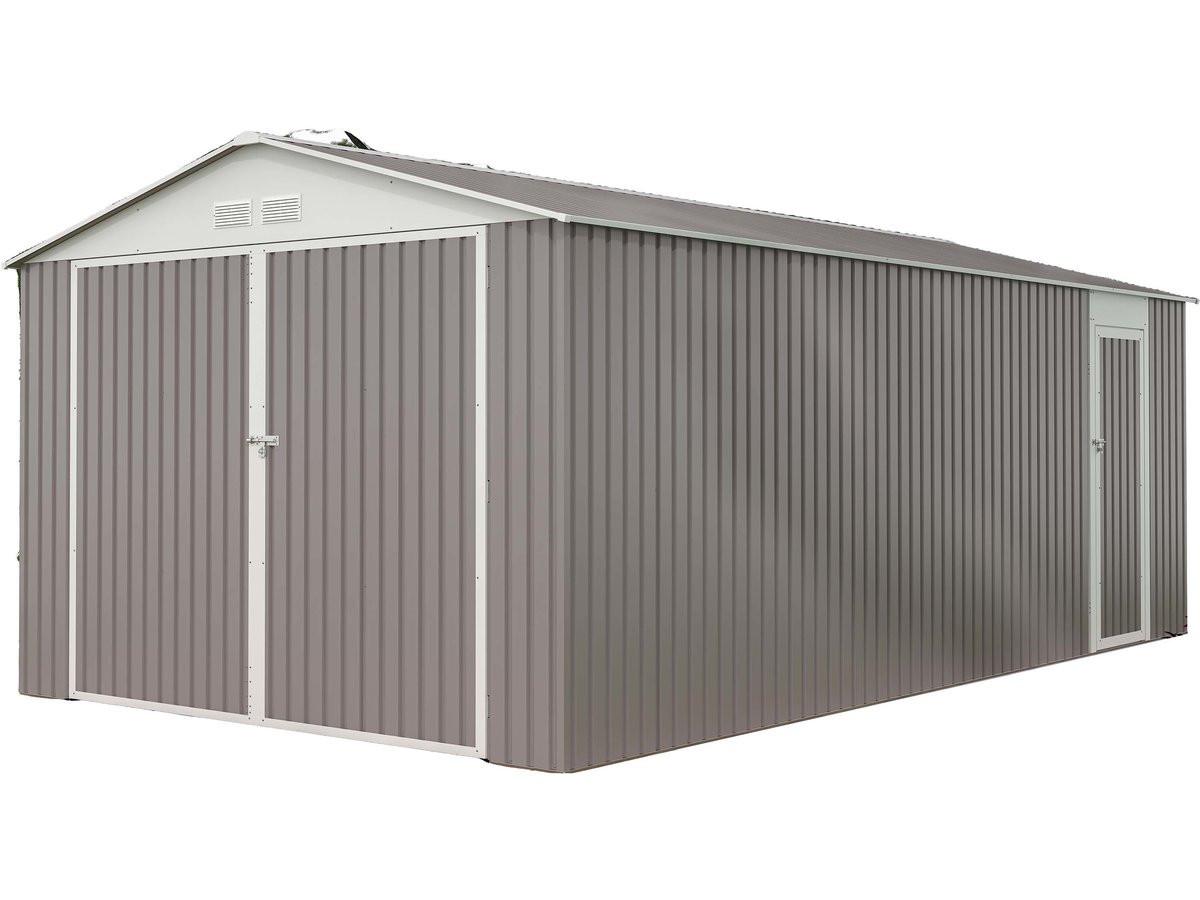 METALL-GARAGE PVC nevada - Hellgrau, Metall (310/235/570cm) - Habitat Garten
