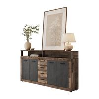 KOMMODE ROMANO mit Schubladen - Taupe/Dunkelbraun, Holzwerkstoff (190/96/32cm) - Lookway