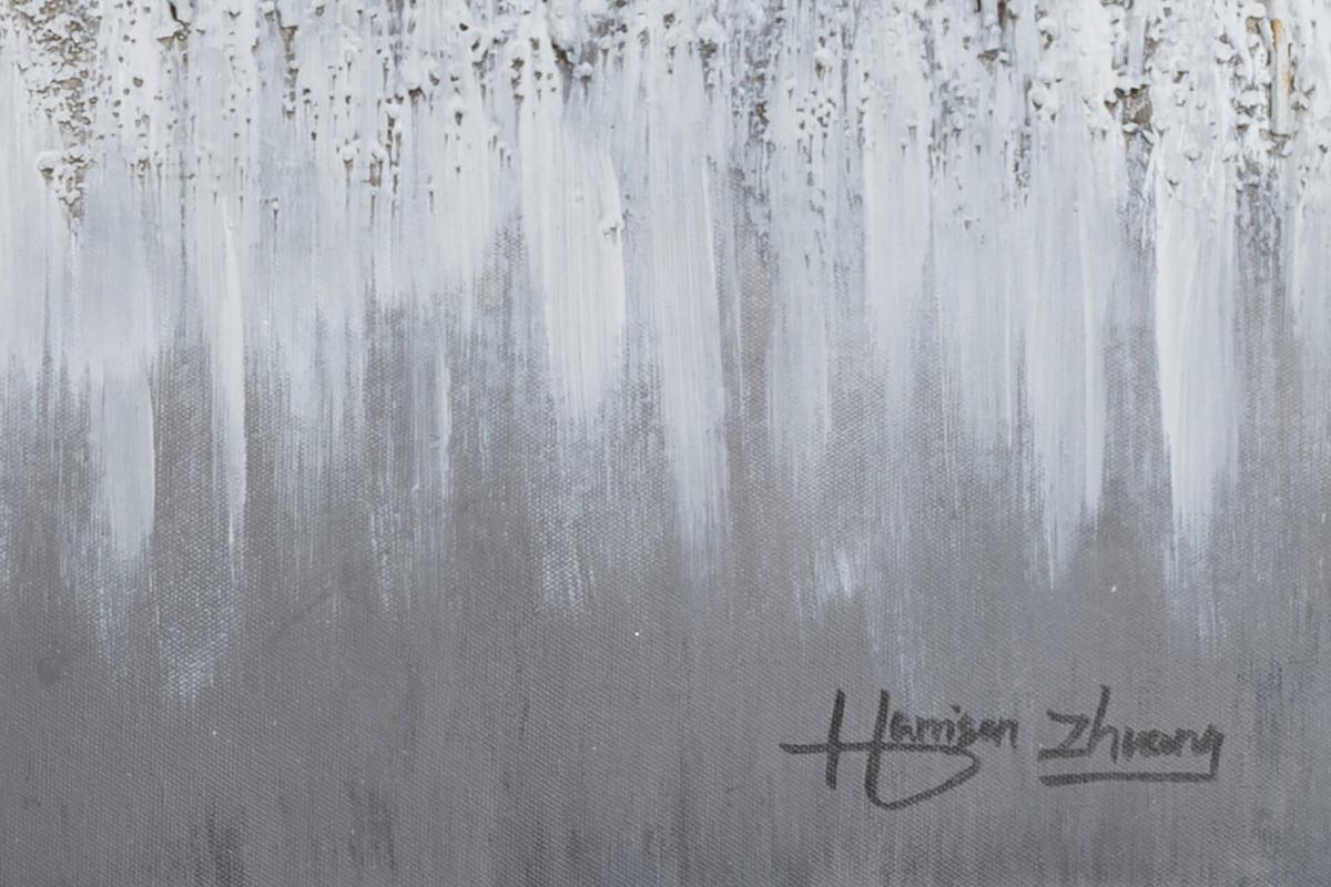 ACRYLBILD HANDGEMALT 150/50 cm - Grau, Holz/Textil (150/50cm) - KUNSTLOFT