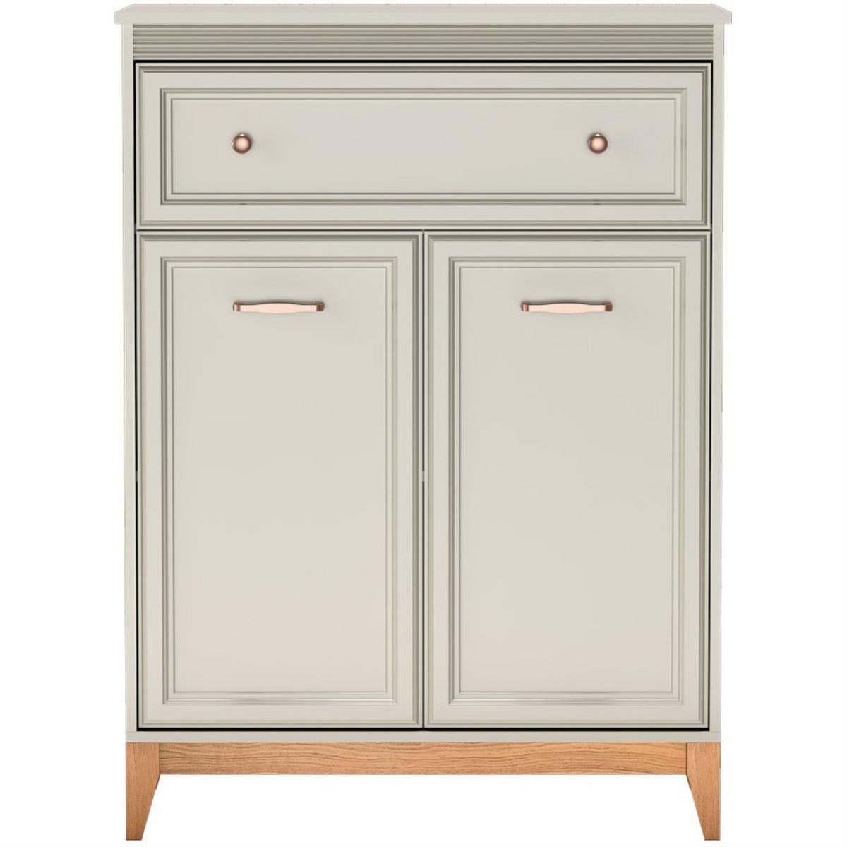 KOMMODE Charlott mit 1 Schublade und 2 Türen - Kaschmir/Eichefarben, Holz/Holzwerkstoff (92/125.5/40.5cm) - Beautysofa
