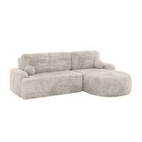 ECKSOFA mit Schlaffunktion und Bettkasten LIRA-L - 264x172x89 Creme - Creme, Holzwerkstoff/Textil (172/264cm) - ALTDECOR