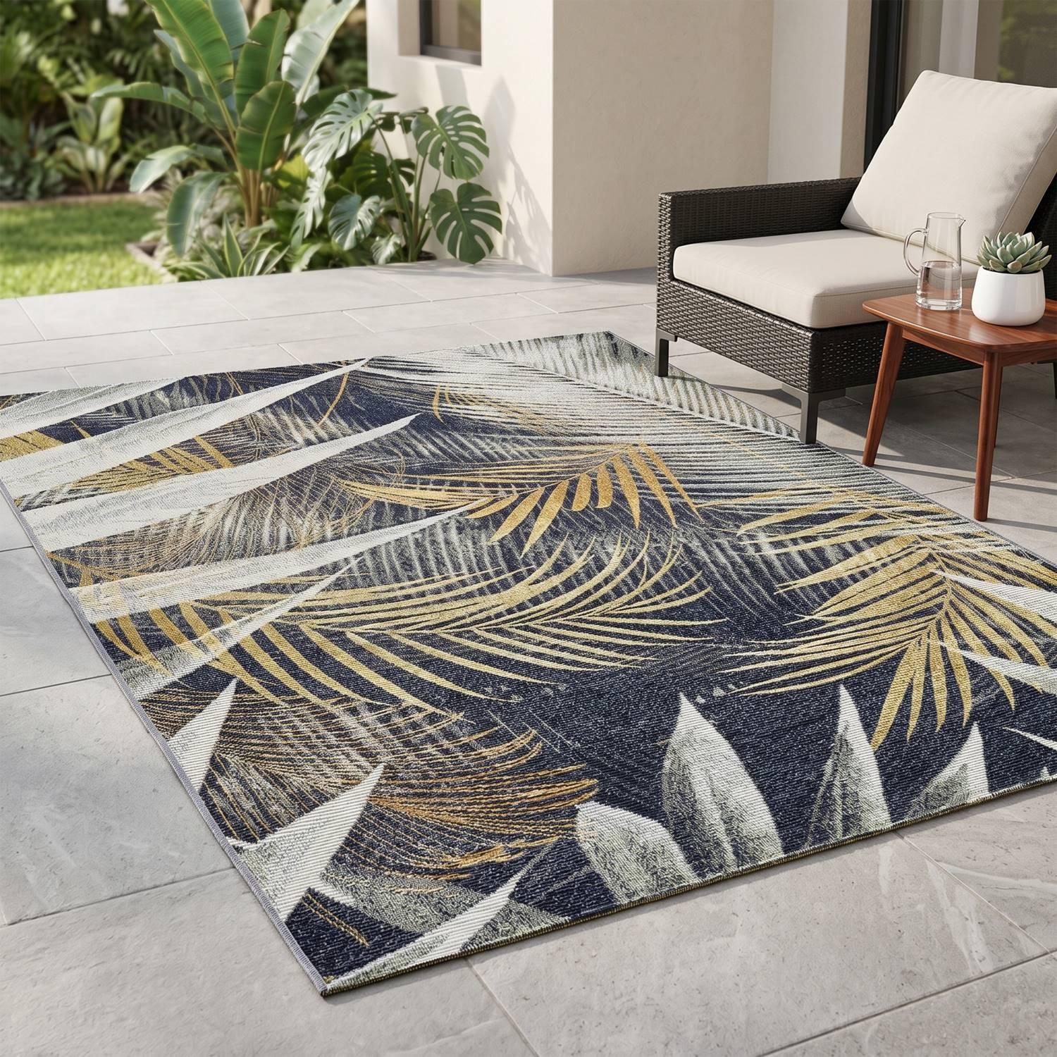 OUTDOORTEPPICH Aurora 120x180 cm - Schwarz, Textil (120/180cm) - Gino Falcone