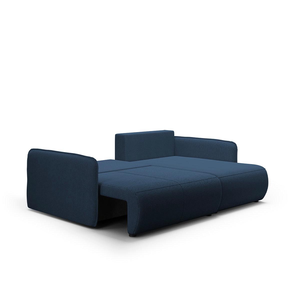 ECKSOFA Claudio 3 Sitzplätze Dunkelblau - Blau, Holz (207/148cm) - Petits-meubles