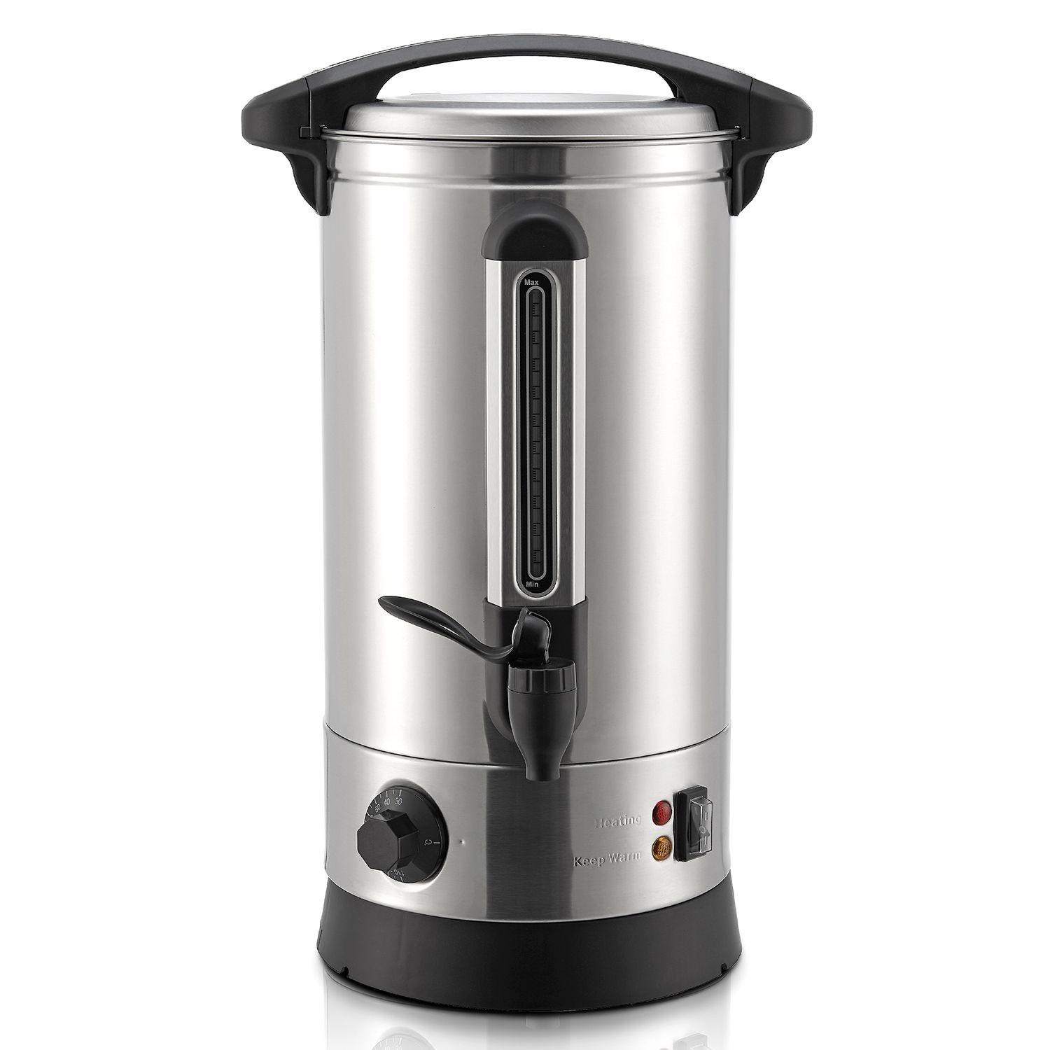 GLÜHWEINKOCHER Teramo 10 L - Silberfarben, Metall (30/50/23cm) - Juskys