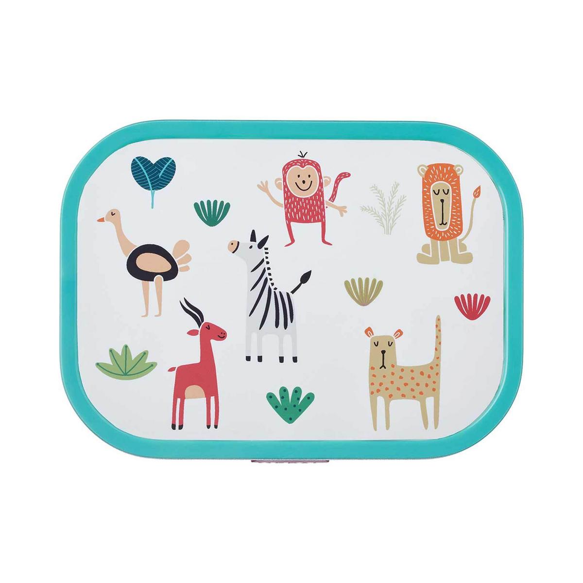 BROTDOSE Campus Animal Friends 700 ml - Türkis/Multicolor, Kunststoff (13.2/6.1/17.8cm) - Mepal
