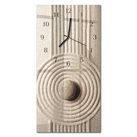 WANDUHR aus Glas 30x60 cm - Stein - Braun, Glas (30/60/0.4cm) - TULUP