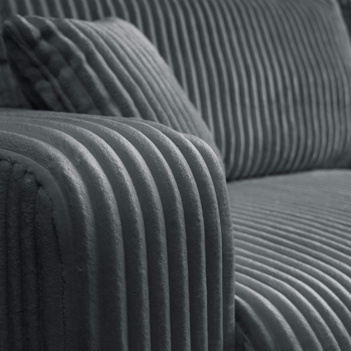 ECKSOFA PRESTIGE SOFT mit Schlaffunktion und Bettkasten, Tilia 85 - Dunkelgrau, Textil (277/143cm) - Lookway