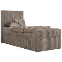 JUGENDBETT TILIO 90/200 - Hellbraun - H3 - Links Seite - Hellbraun, Textil (90/200cm) - MKS