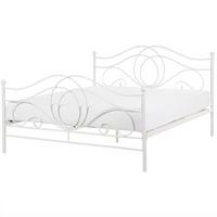 METALLBETT 160/200cm Weiß Lyra - Weiß, Metall (160/200cm) - Beliani