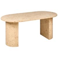 ESSTISCH Wurzelholz Optik 180 cm 90 cm Asbury - Braun, Holzwerkstoff (180/90/75cm) - Beliani