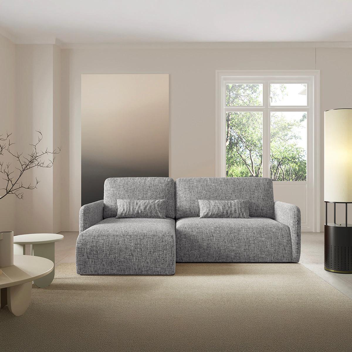 ECKSOFA Lazarus 3 Sitzplätze Grau - Grau, Holz (217/148cm) - Petits-meubles