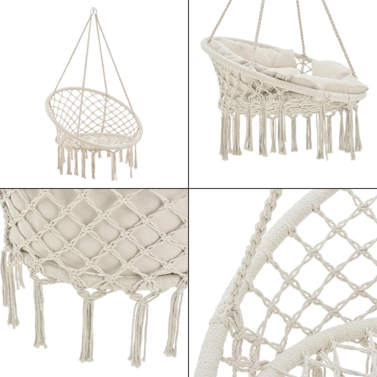 HÄNGESESSEL Kailua - Creme, Textil (80/135/80cm) - casa.pro