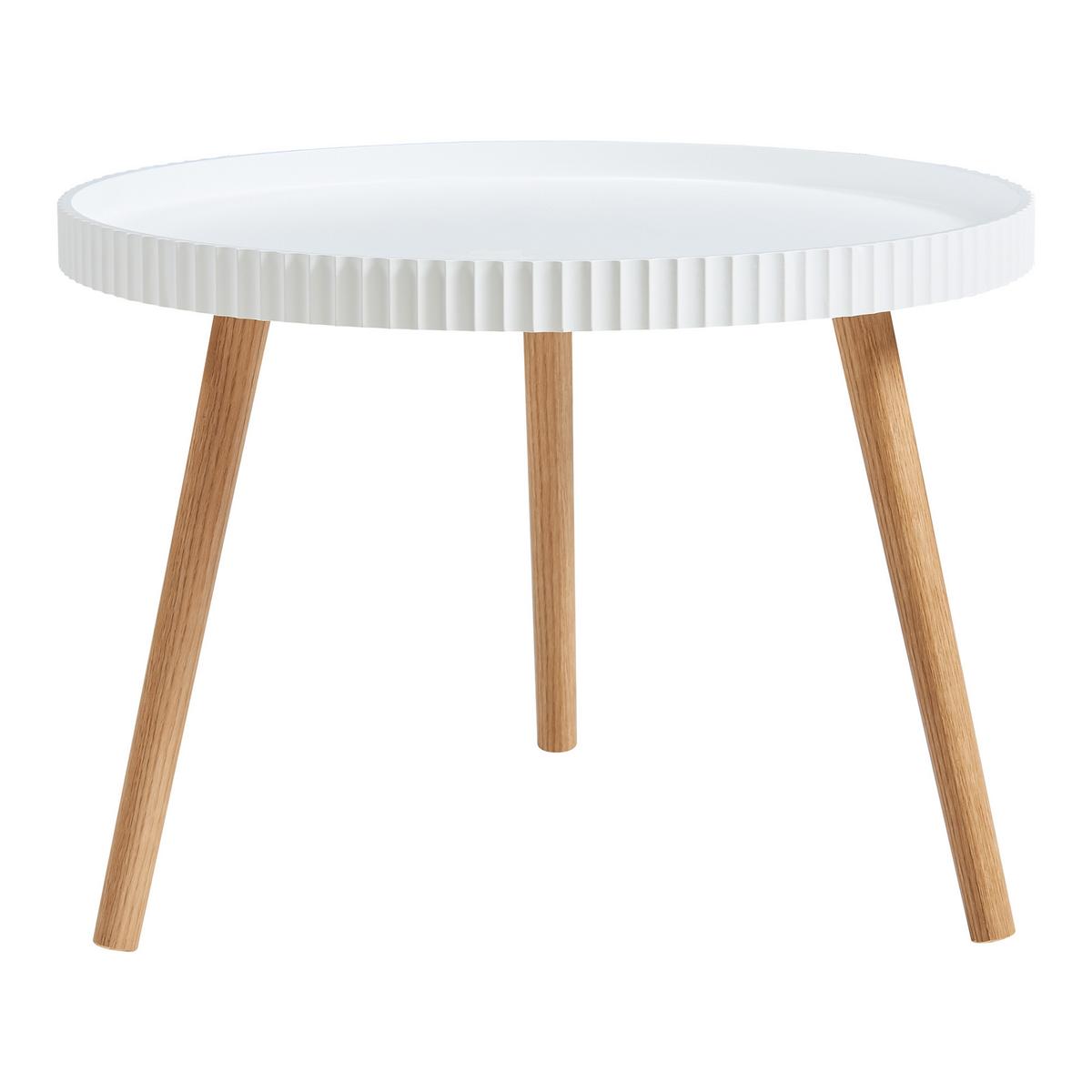 COUCHTISCH Bongard 60/45 cm - Weiß/Braun, Holz/Holzwerkstoff (60/60/45cm) - [en.casa]