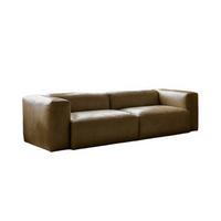SOFA CELESTE Dunkelgrün Leder - Dunkelgrün/Schwarz, Leder/Kunststoff (302/72/114cm) - KAWOLA