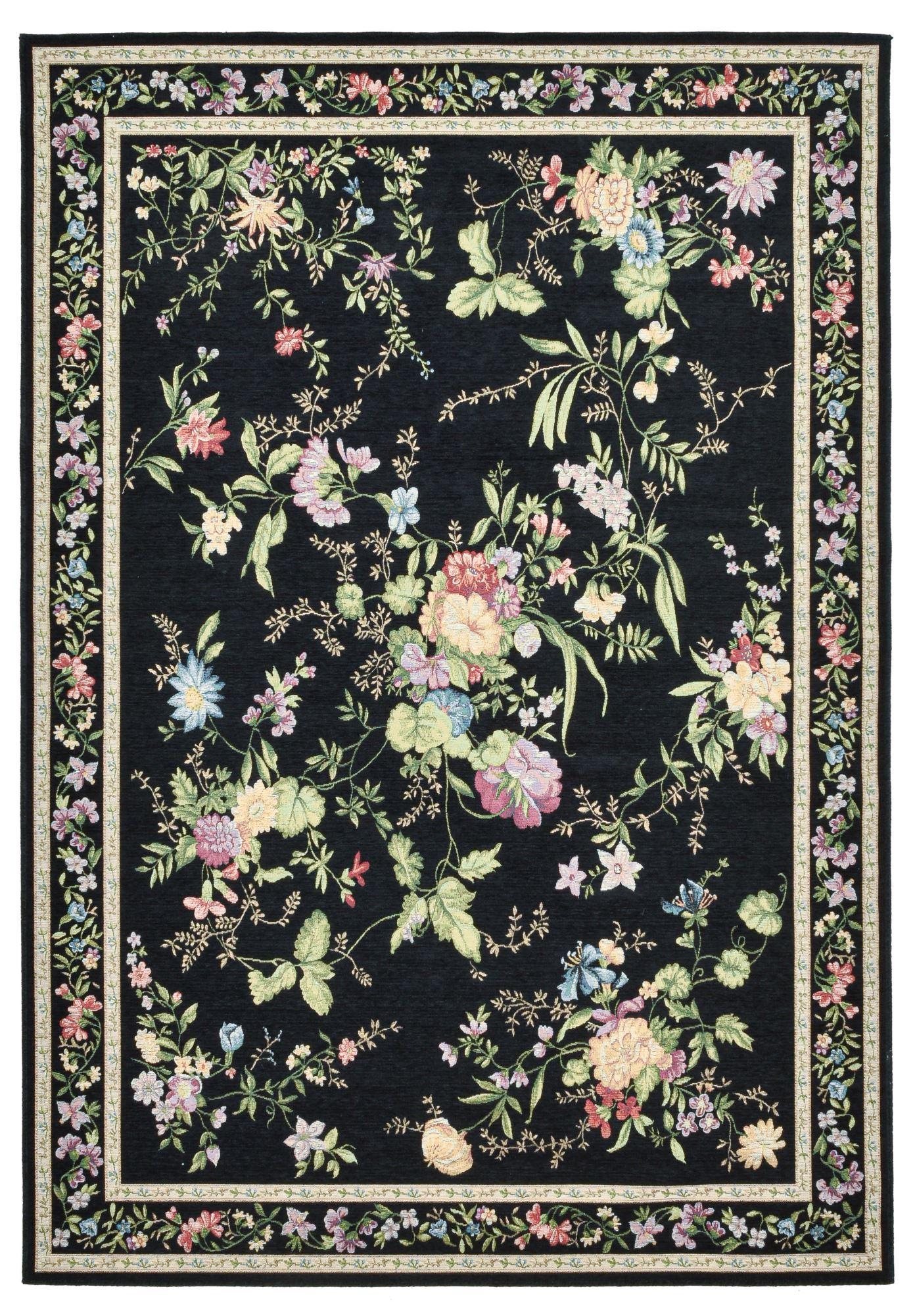 FLACHWEBTEPPICH Flomi 160x230 cm - Schwarz, Textil (160/230cm) - THEKO