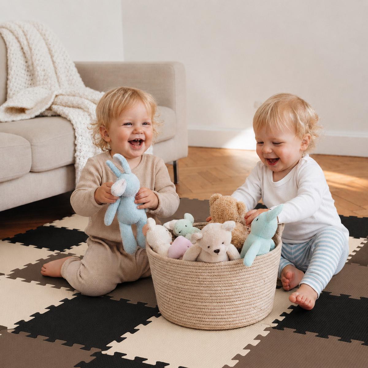 SPIELMATTE ab Null - 270/90 cm Puzzlematte Beige - Multicolor, Kunststoff (30/30cm) - Littletom