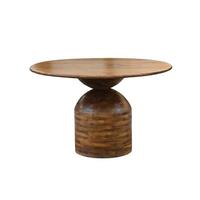 ESSTISCH ATRANI, Mango Massivholz, Ø 120 x 74 cm - Braun, Mangoholz/Holz (120/120/74cm) - KADIMA DESIGN