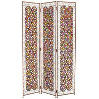 PARAVENT aus geflochtenem Papier, 120x3x172cm - Multicolor, Metall (160/172/3cm) - Wanderlust
