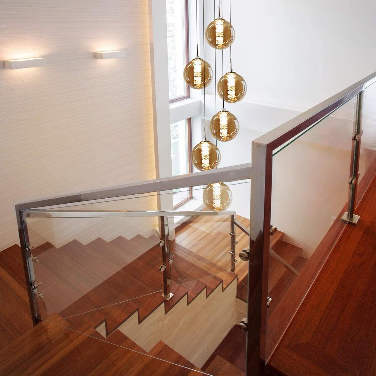 LED-HÄNGELEUCHTE Brilvind 30/30/150 cm - Bernsteinfarben, Glas (30/30/150cm) - ZMH