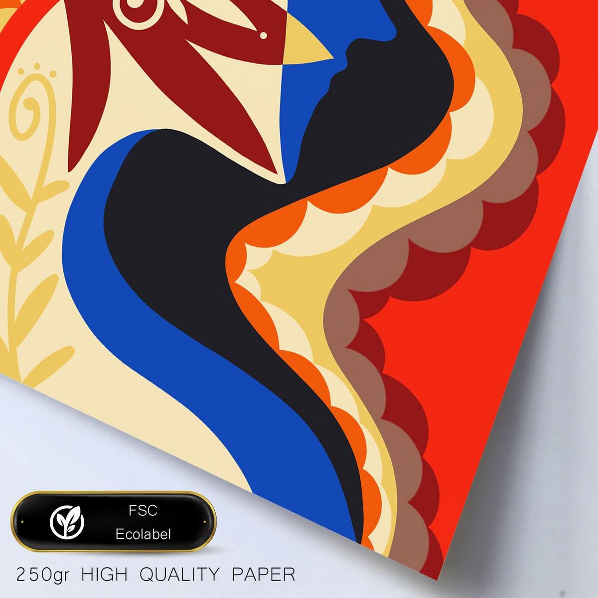 POSTER Set Mit 6 Rococo Arts 2 In Weibliche Zusammenfassung Ästhetische Dekorative Gemälde Für Ihr Wohnzimmer, Schlafzimmer, Zuhause A3 & A4 Rahmenlos - Klar, Papier (29/3cm) - Nacnic