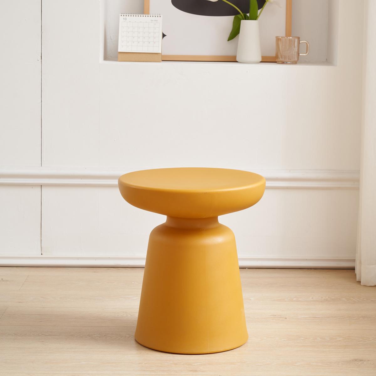 BEISTELLTISCH Posio - Gelb, Kunststoff (40/40/44cm) - [en.casa]