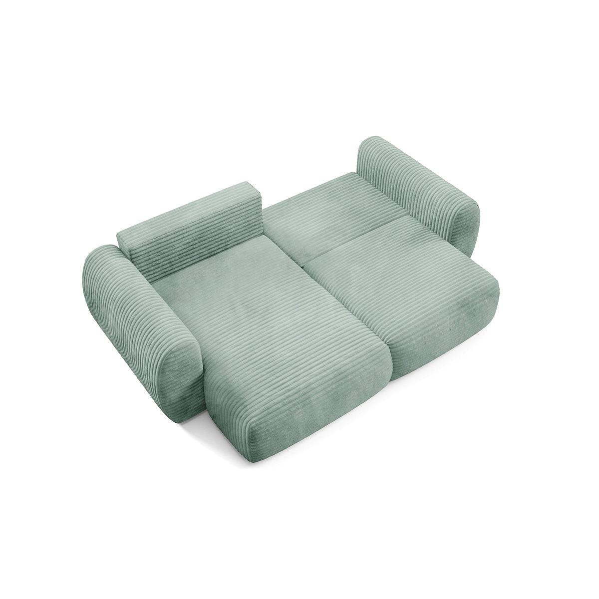 ECKSOFA Camilla 3 Sitzplätze Wassergrün - Grün, Holz (270/165cm) - Petits-meubles