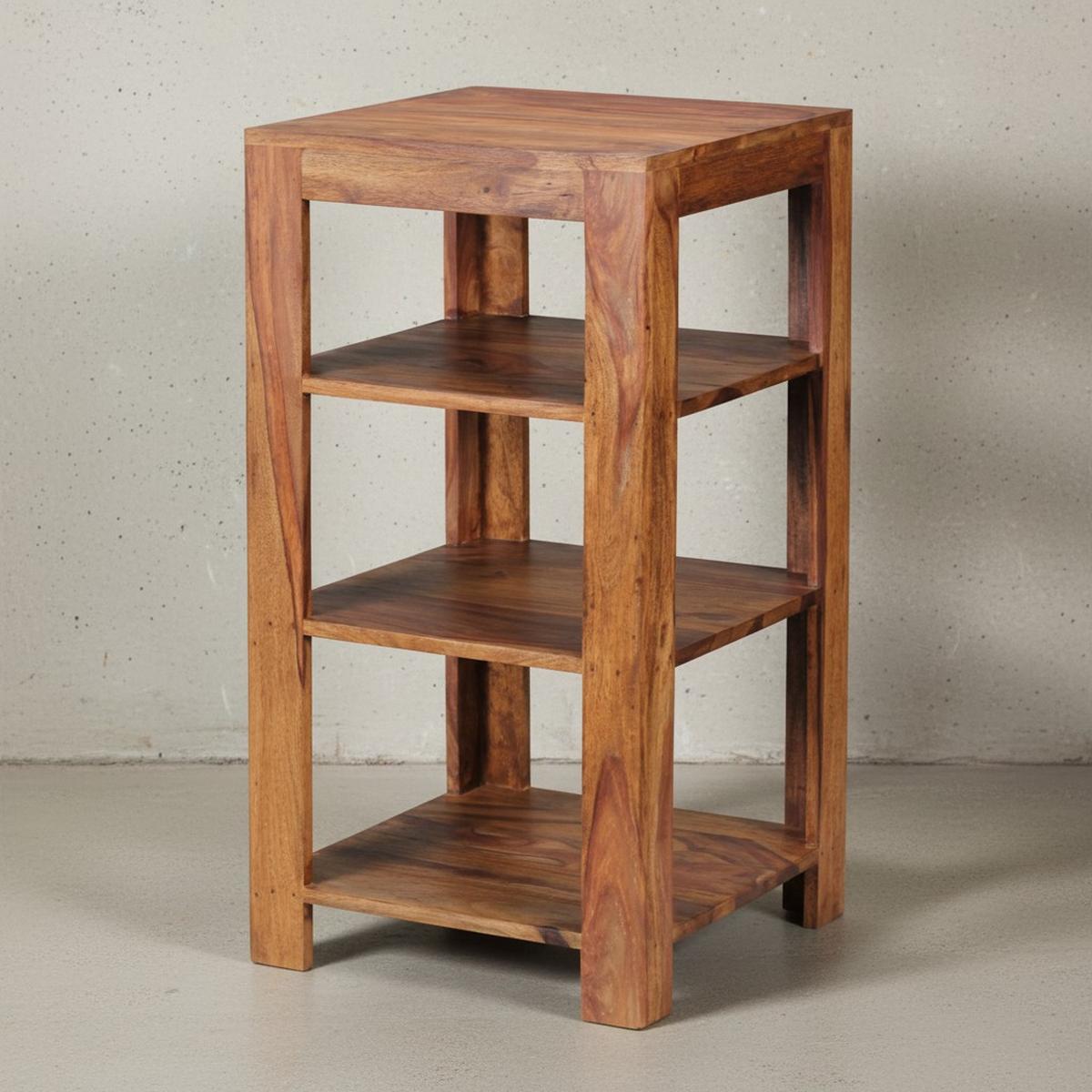 BÜCHERREGAL Massivholz Handgefertigt Pflegeleicht, Braun 44x44x80 cm - Braun, Holz (44/80/44cm) - KADIMA DESIGN