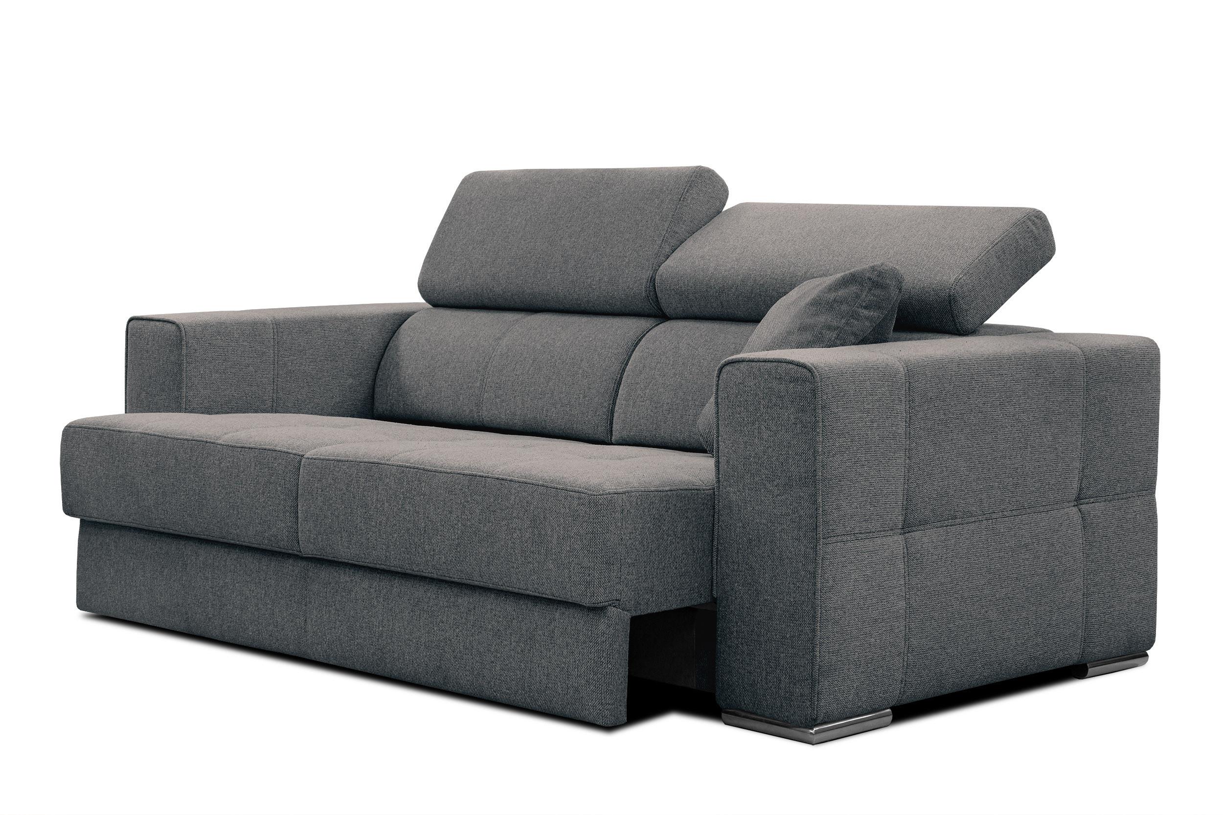 SOFA QUARTZ 3-Sitzer mit Ausziehsitz, dunkelgrau - Dunkelgrau, Holzwerkstoff/Textil (202/80/102cm) - Wozimo
