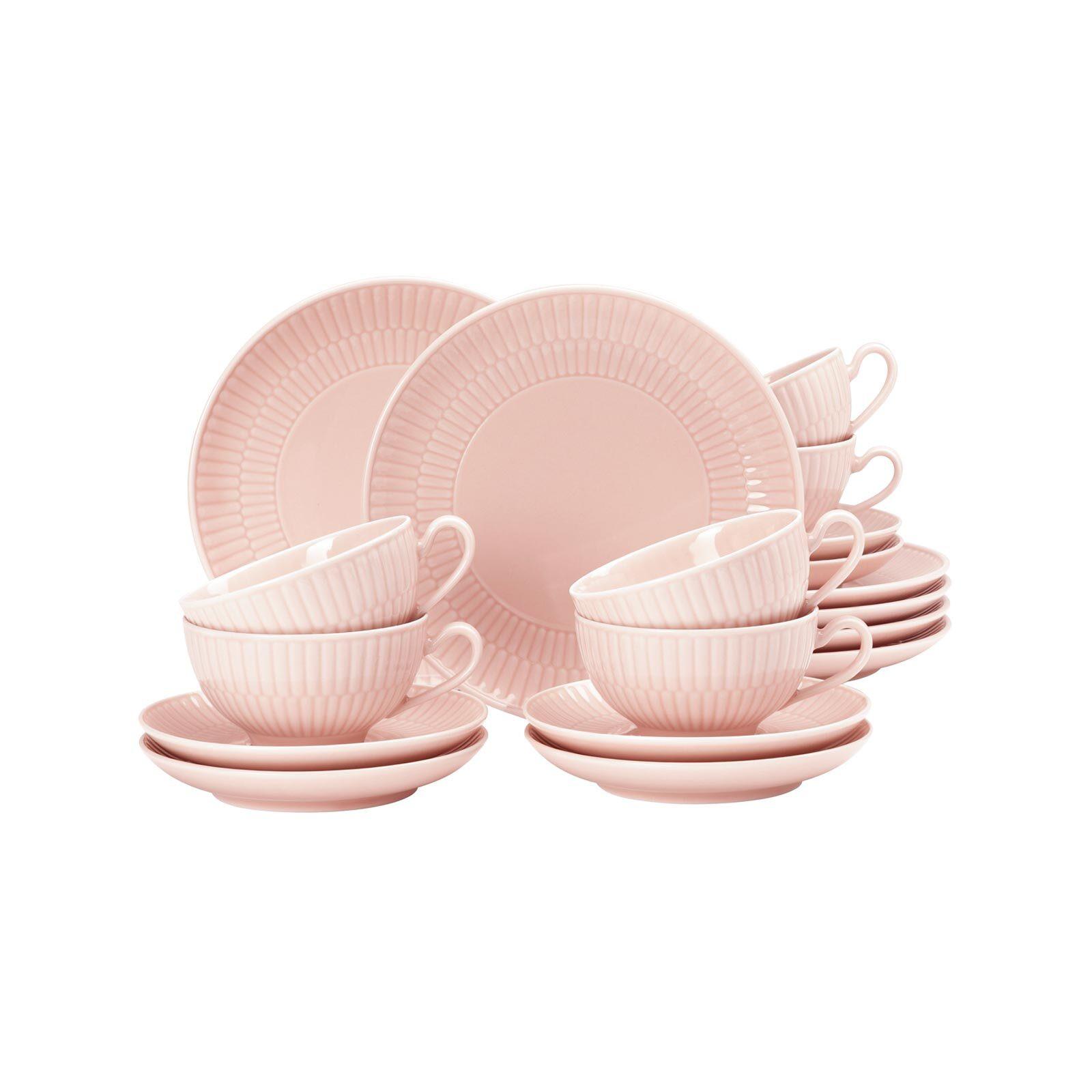 TEESERVICE Amina Rosé 18-tlg. - Rosa, Keramik (2/2/2cm) - Seltmann Weiden