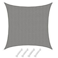 UV-SONNENSEGEL 7/7 m, Viereckig, Wasserdurchlässig, Grau - Grau, Kunststoff (700/700cm) - Amanka