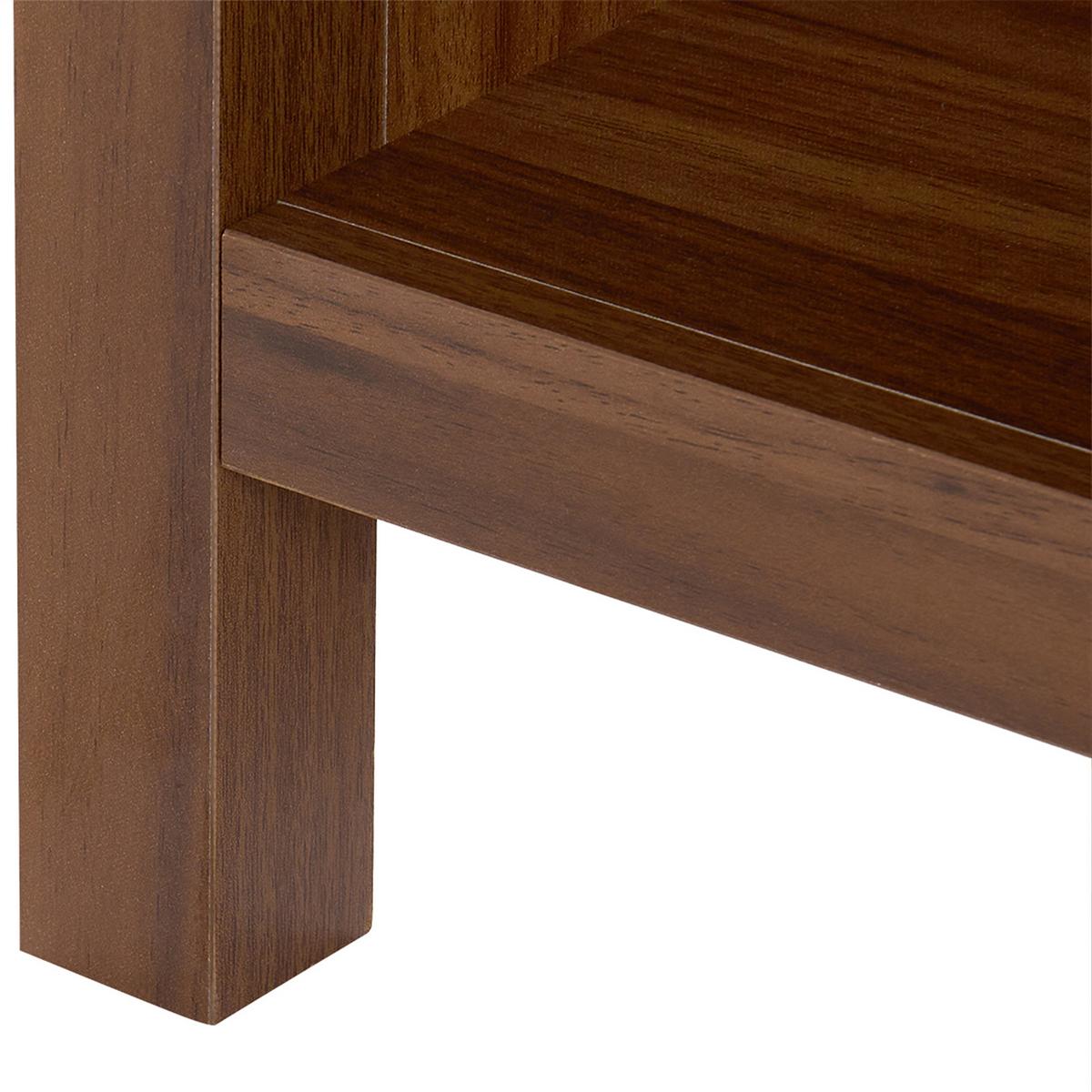 SCHUHSCHRANK Dunkelbraun Lambina - Braun, Holzwerkstoff (75/180/35cm) - Beliani