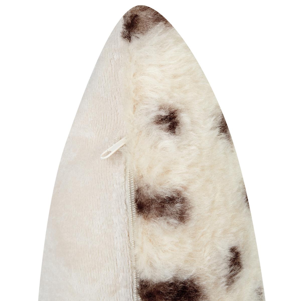 DEKOKISSEN 2er-Set Hellbeige 45/45 cm Kasra - Beige/Dunkelbraun, Kunststoff (45/45cm) - Beliani
