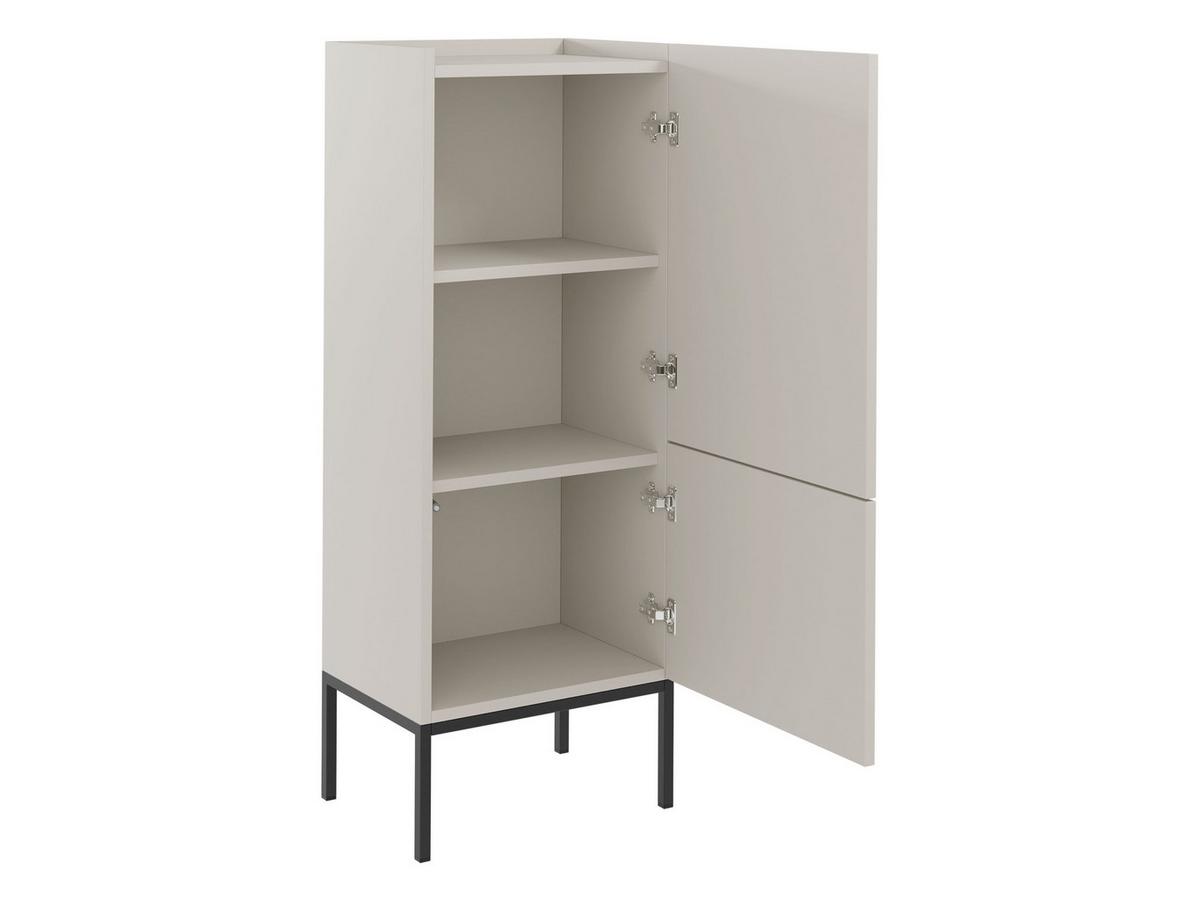 KOMMODE Como 50 2D - Kaschmir/Schwarz, Holzwerkstoff/Metall (50/140/42cm) - MIRJAN24