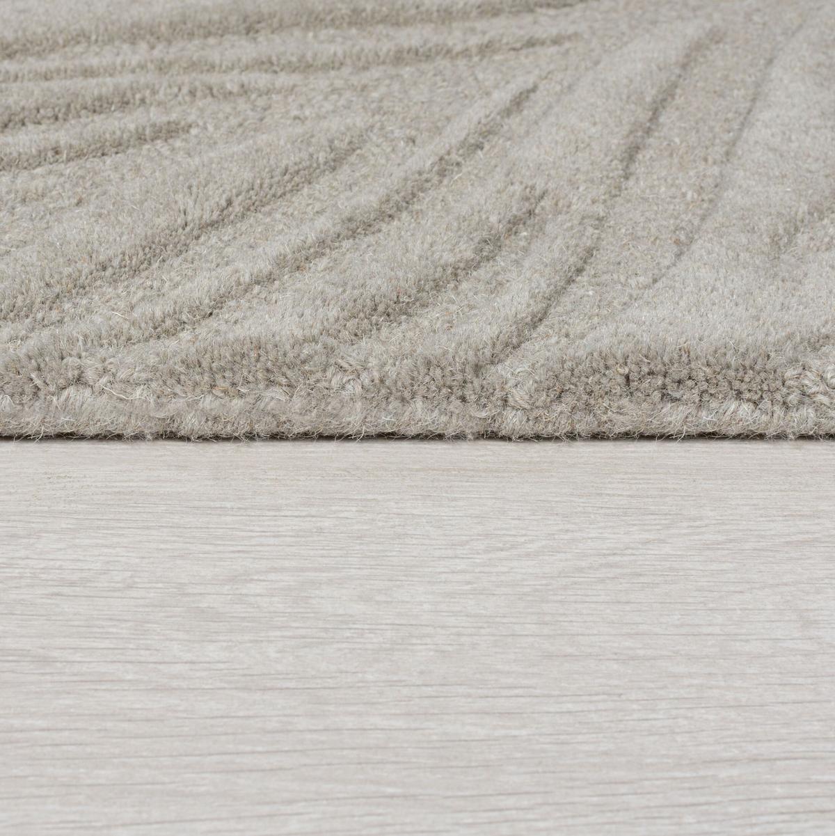 WOLLTEPPICH LEVEN, floral, Grau, 200 x 290 cm - Grau, Textil (200/290cm) - KADIMA DESIGN