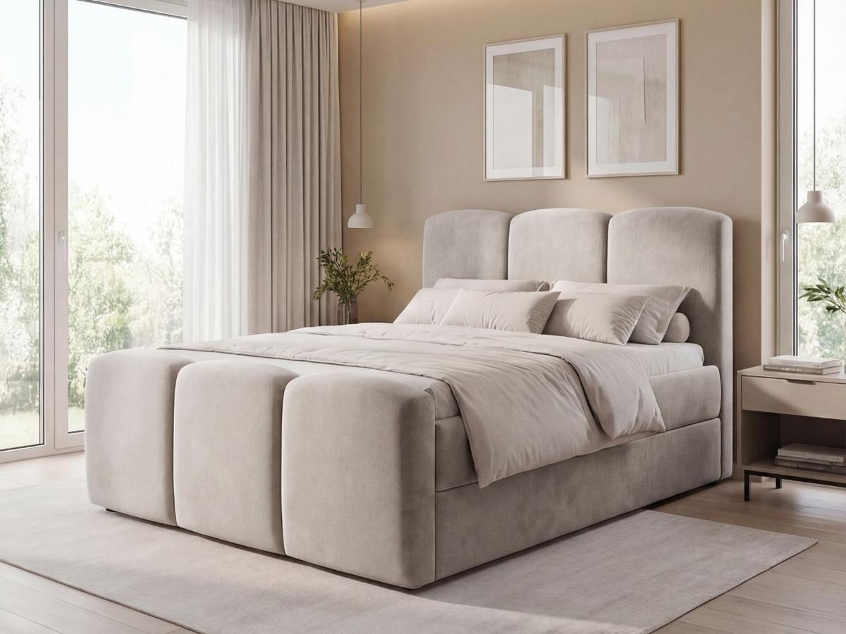 BOXBETT Campi 160x200 Grau - Grau, Holz/Textil (160/200cm) - Graingold