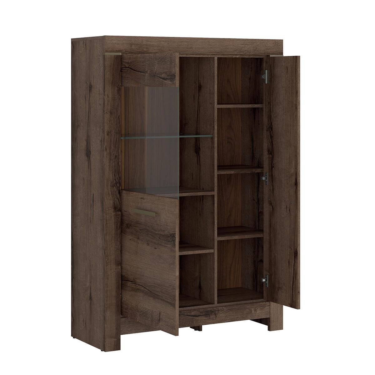 GESCHIRRSCHRANK Adam Dunkles Holz - Braun, Holzwerkstoff (100/148/39cm) - Petits-meubles